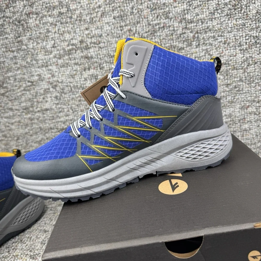 Hi-Tec Demolisher Boots Mens 9 Shoes Mid Lace Up Hiking Blue New
